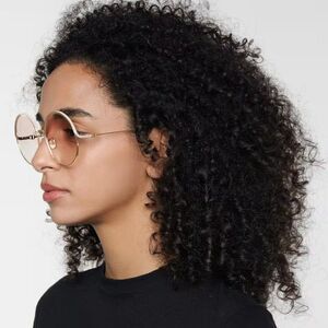 NEW Dior EVERDIOR R1U D0F1 Rose Gold Gradient Brown Unisex Metal Round Sunglasse